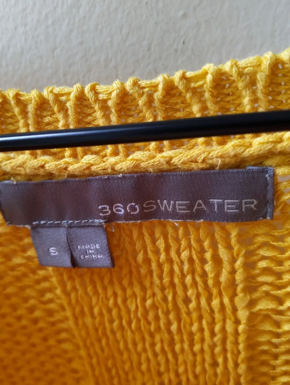 360 Sweater Linen Cotton Gold Women's Small
